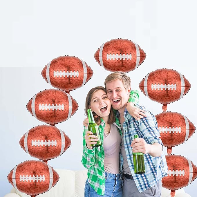 Football Balloons Rugby Balloons Football Party Balloon for Football Birthday Decorations Sports Ballons Arch Kits Party Balloon Sets-8 PCS