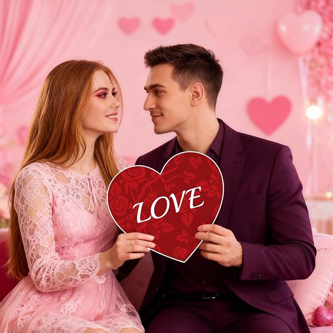 15 PCS Valentine's Day Decorations Valentine's Day Yard Signs, Valentines Love Heart Outdoor Decorations, Happy Valentines Day Heart Yard Signs, Valentine's Day Wedding Anniversary Outdoor Decor SetLawn Pathway Decor