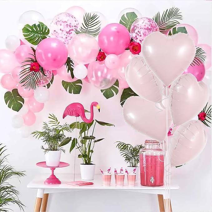 TONIFUL 30Pcs 18 Inch Baby Pink Heart Balloons Pastel Pink Heart Shape Foil Mylar Balloons Decoration for Birthday Valentine's Day Wedding Bridal Shower Anniversary Engagement Party Supplies