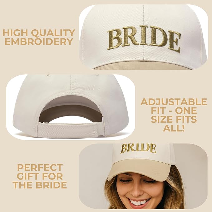 Marriage Material Hat | Trucker Hat Set for Bride and Wifey | Bride Hat for Wedding, Honeymoon, Bridal Shower