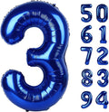 Night Blue 3 Balloon, Number Balloons 40 Inch, 3rd Birthday Decorations for Kids Girls Women Party Supplies for Party Decorations, Number 3 Balloon