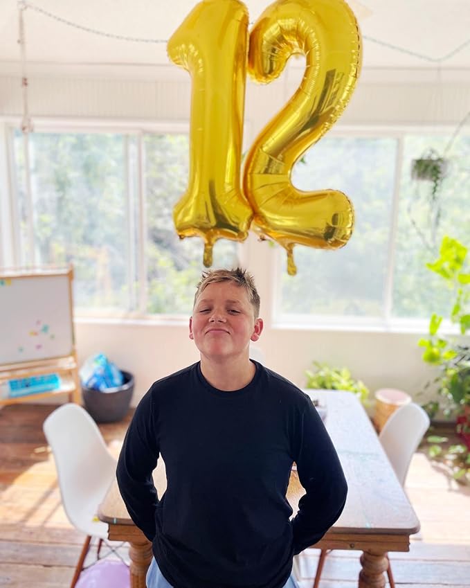 16 Balloon Number, Gold Number 16th Birthday Balloons 40 Inch, Sweet Sweet 16 Years Old Gold Birthday Decorations for Boys Girls, 16th Anniversary Decorations