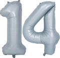 40 In Matte gray Number Balloons Helium Foil Mylar Balloon Birthday Party banquet Decoration 14