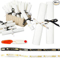 120 Set Congrats Grad Guest Napkins Black and White Rolled Silverware Disposable Grad Award Dinner Napkin with Ribbon and Scissors for Celebration