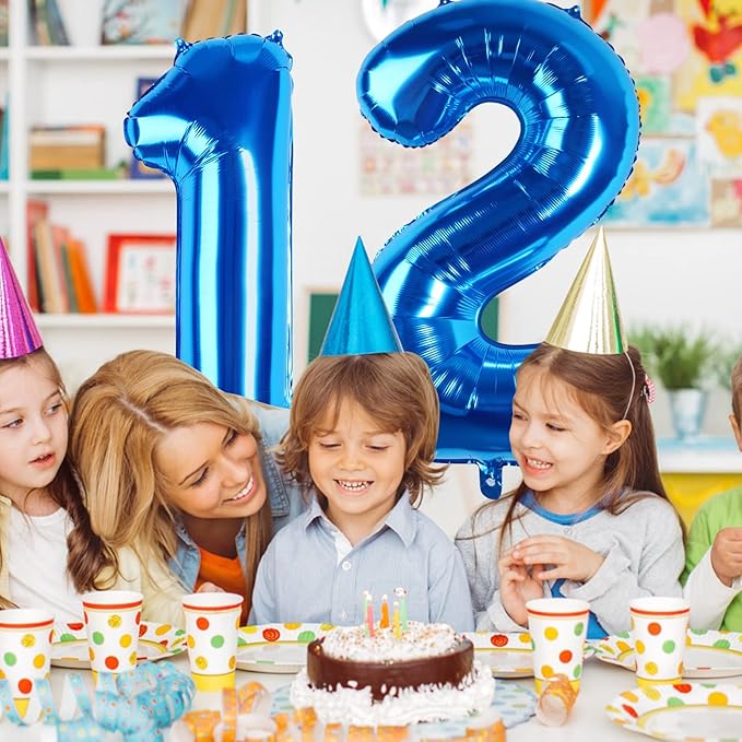 Number Balloons 40 Inch Blue Number 2 Balloon Large Helium Foil Mylar Balloons For Birthdays Party Decorations/Wedding/Anniversary/Graduations/Baby Shower
