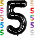 KatchOn, Number 5 Race Car Black Balloon - Giant 40 Inch, Party Supplies, Hotwheel Birthday Decorations, Unisex, All Ages, 3 Pieces