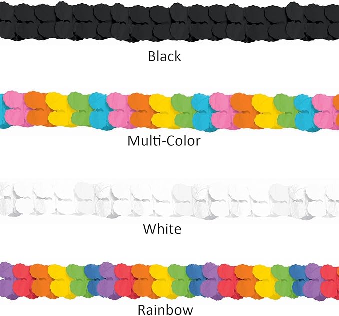amscan Decorative Rainbow Party Paper Garland, 12"., Multicolor, 11013489