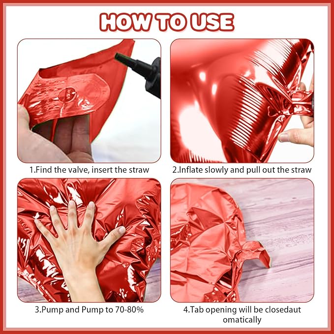 Metallic Red Black and Gold Double Sided Square Foil Balloons Wall,19 Inches Chrome Foil Balloons Tunnel Arch Kit for Bachelorette,Anniversary,Wedding,Birthday,2026 Graduation Party Decorations