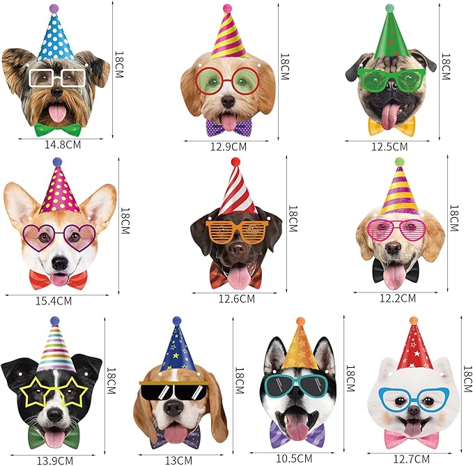 Hooqict Dog Birthday Banner Puppy Themed Party Decorations for Backdrop Dog Party Banner Happy Birthday Garland Sign for Boys Girls Kids 1st 2nd 3rd