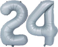 40 In Matte gray Number Balloons Helium Foil Mylar Balloon Birthday Party banquet Decoration 24