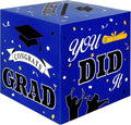 Graduation Card Box, 2025 Graduation Party Decorations, Graduation Box, Graduation Card Holder Foldable Congrats Grad Card Gift Box Class of 2025 for Graduation Party Supplies Party Favors Blue