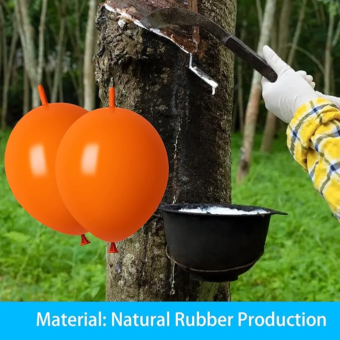 Link Balloons Orange 6 Inch 12 Inch Latex Quick Linkale Balloon 160 Pcs for Birthday, Halloween, Christmas, Party Festival Decorations