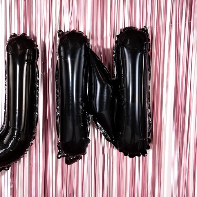 Restaurantware-Balloonify 16 Inch Letter Balloon, 1 Alphabet Party Balloon - Letter N, Self-Sealing, Black Foil Mylar Finish, Hanging Loop, Decoration For Birthday, Wedding, Or Graduation