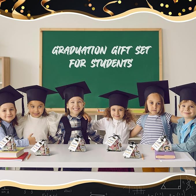 24 Set Graduation Keychain 2026 for Students Bulk Class of 2026 Grad Keychain Gift with Tags and Organza Bags for School Graduation Classroom Exchange Gifts, Teacher Student Award Party Favors