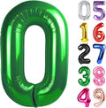 Dark Green Number 0 Balloon 40 Inch, 0 Balloon Number for 10th 20th 30th 40th 50th 60th Birthday Decorations, Dark Green Party Supplies
