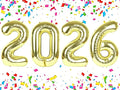 2026 Gold Foil Balloons 40 Inch, Aluminum Foil Balloons 2026 for Happy New Year 2026, Light Gold New Years Eve Decorations Graduation Supplies