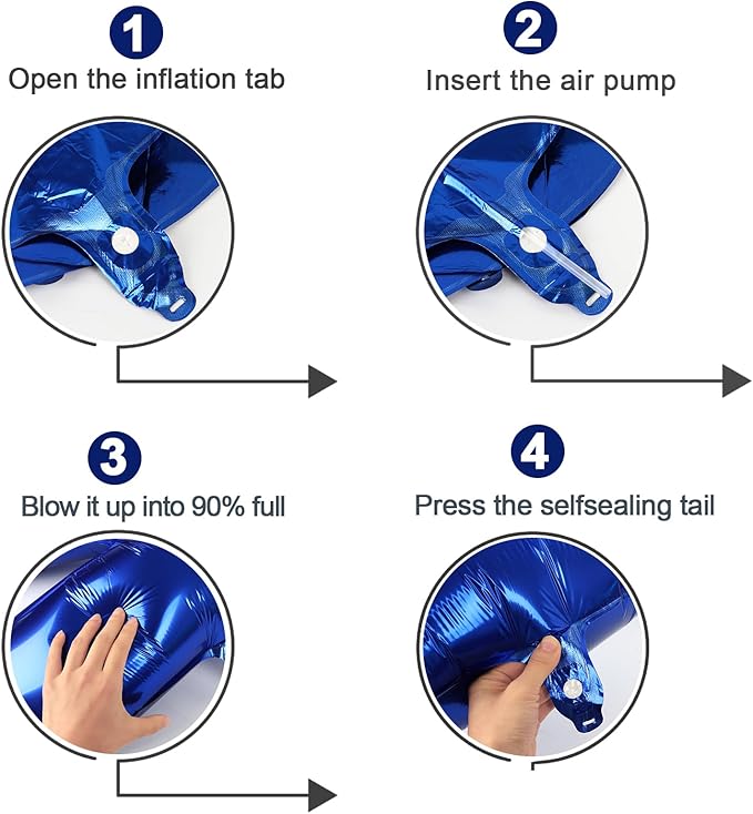 Night Blue 2 Balloon, Number Balloons 40 Inch, 2nd Balloon Number Birthday Decorations, Second Two Birthday Party Supplies, Number 2 Balloon