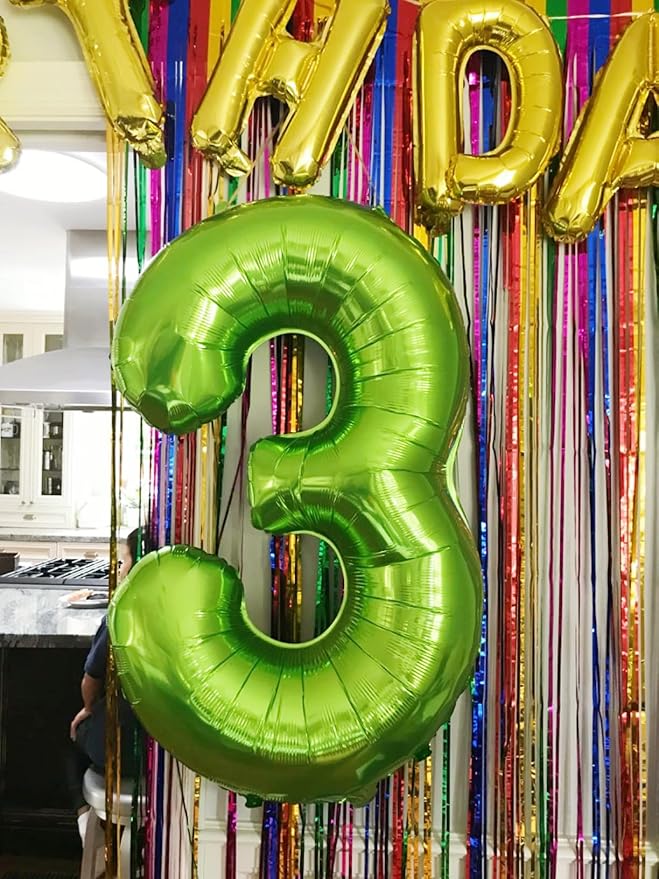 Number 6 Balloon 40 Inch, 6th Birthday Balloon for Boy Girl, Light Green 16 60 61 65 Numbers Balloons Birthday Party Wedding Events Decorations