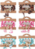 Cooluckday 36 Pcs Holiday Heishi Surfer Bracelets for Women Bulk Easter Mother's Day Christmas St. Patrick's Day Mardi Gras Bracelet Stackable Stretch Friendship Bracelets Set