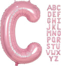 Pink Letter C Balloons,40 Inch Balloons Letter C Mylar Helium Large Pink C Balloon for Birthday Party Anniversary Decorations