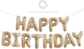 TONIFUL Happy Birthday Balloons Banner 16 Inch Mylar Foil Letters Birthday Sign Reusable for Girls Boys Kids & Adults Birthday Party Decorations Supplies（Champagne Gold ）