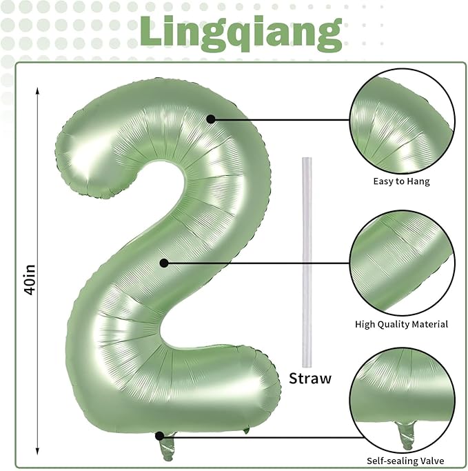 Sage Green 21st Birthday Balloons for Her, 40 Inch Olive Green Foil Number 21 Balloons for Boys Girls, Green Birthday Party Balloons Numbers 2 and 1 for Women Men 12th 21st Anniversary Decorations