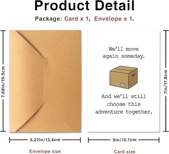 Romantic Moving Card, Adventure Together Future Card, for Couples, Love Note for Partner