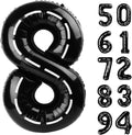 Race Car 8 Balloon, Number Balloons 40 Inch, 8th Black Birthday Decorations for Boys, Racing Party Decorations Birthday Balloons, Number 8 Balloon