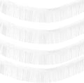 WILLBOND 4 Packs 40 Feet Fringe Garland Foil Fringe Garland Metallic Tinsel Foil St. Patrick's Day Hanging Banner for Wedding Birthday Parties Holiday Decorations Graduation