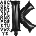 Black Letter K Balloons, 40 Inch Large Foil Letter Balloons, Custom Phrase Balloon for Birthday Party Wedding Anniversary Decoration (Black K)