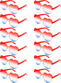 Heart Sunglasses 12/18/24 Pcs Heart Shaped Glasses for Women Cute Funny Party Glasses Party Favors Accessories