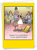 NobleWorks Funny Birthday Greeting Card with 5 x 7 Inch Envelope (1 Card) Bday Bangkok Family Game 8300Z