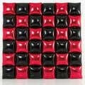 36PCS Square Foil Balloon Wall Backdrop,19 inch Double-Sided Metallic Balloons for Party,Wedding,Anniversary,Birthday,Graduation,Halloween,Shiny Balloon Decor (Black&Red)