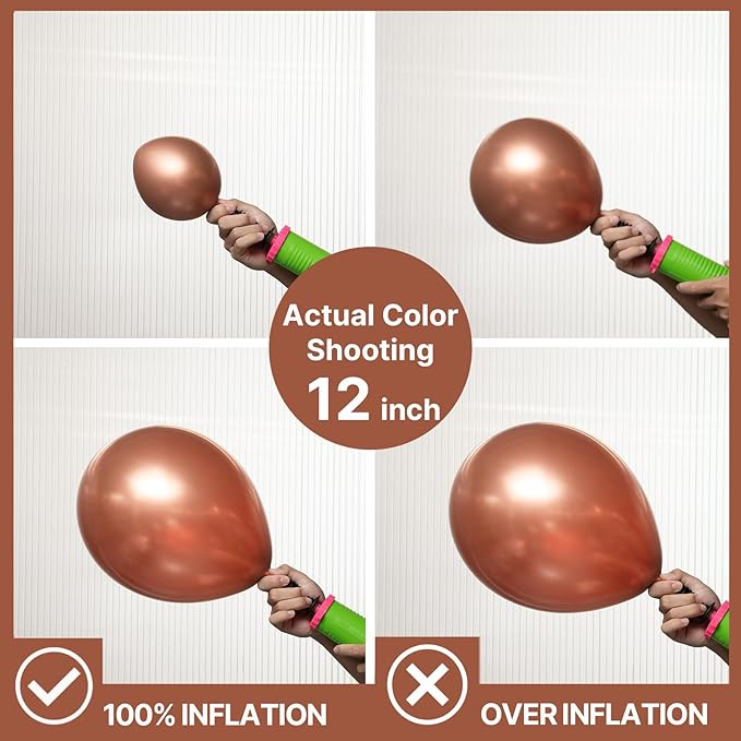 PartyWoo Balloons 50 pcs 12 inch Balloons for Graduation Wedding Baby Shower Gender Reveal Anniversary Graduation Birthday Party Decorations Brown-G132