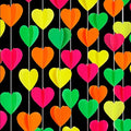 Valentines Day UV Neon Party Decorations Heart-Garland - 39Ft 3D Glow In The Dark Supplies, Hanging Paper Streamers Banner,Girl Romantic Wedding Anniversary Baby Bridal Shower Engagement Decor Ouruola