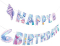 Mermaid Party Decorations Happy Birthday Banner Mermaid Party Banner Garland for Birthday Party Decorations Mermaid Party Supplies