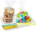 TATTI 100 Pack Clear Cellophane Bags for Favors - Transparent Goodie Bags for Birthday Party, 6x10 Inch Clear Bags with 5-Inch Twist Ties - Candy, Treat, Cookie Bags for Gift Giving