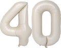 40 In Cream white Number Balloons Helium Foil Mylar Balloon Birthday Party banquet Decoration Digital 40