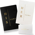 Vow Books His and Hers, Wedding Vow Books with Soft Touch Gold Foil Engraving, Wedding Essentials, Wedding Accessories