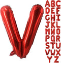 Lovoir 40 Inch Large Red Letter V Balloons Big Size Jumbo Mylar Foil Helium Balloon for Birthday Party Celebration Decorations Alphabet Red V