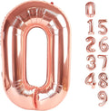 Number 0 Balloons 40 Inch Rose Gold Number Balloons for 10 20 30 40 50 60 70 80 90 100 Numbers Balloon Birthday Decorations Wedding Event Baby Shower