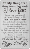 TANWIH Daughter Birthday Gifts – Engraved Metal Birthday Card for Daughter – Special Celebration Keepsake
