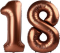 40 Inch Dark Brown Balloon Number 18,Chocolate Jumbo Mylar Foil Helium Balloon for 18th Digital Balloons for Birthday Party,Wedding Anniversary Party Decorations