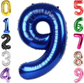 40 Inch Night Blue Number 9 Balloon, Giant 9 Number Balloons for 9th Birthday Decorations, Party Supplies for Baby Boy Girl, Night Blue Party Decor