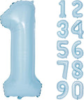 40 In Matte Blue Number Balloons Helium Foil Mylar Balloon Birthday Party banquet Decoration Digital 1
