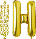 40 Inch Gold Letter H Balloons, DIY Phrase Foil Alphabet Letter H Balloons DIY Word H Banner for Birthday Anniversary Celebration Graduation Party Supplies Decoration