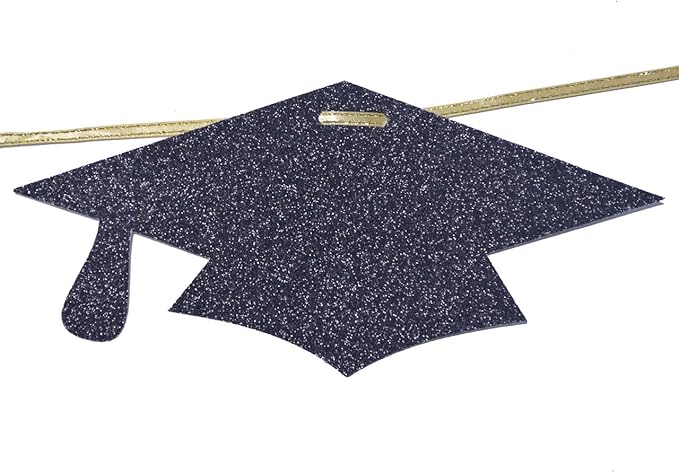 Educated AF Glitter Banner Sign for Graduation Party Decor Congrats Grad Bunting Decorations Gold Glitter