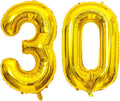 Giant Gold Number 30 Balloons, 40 Inch Jumbo Number 30, Large Foil Mylar Balloons for Girls Women 30th Birthday Party Decorations, 30 Anniversary Events Decorations