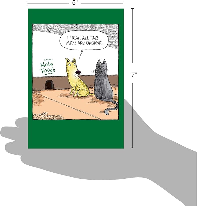 NobleWorks - 1 Humor Birthday Card with Envelope - Funny Cartoons for Birthday Greetings, Celebration Notecard - Hole Foods C2684BDG