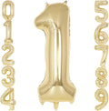 Light Gold Number 1 Balloon 40 Inch, Big Large Foil Helium Number Balloons, Jumbo Giant Mylar Number 1 Balloons for 1st first Birthday Party Decorations Supplies Anniversary